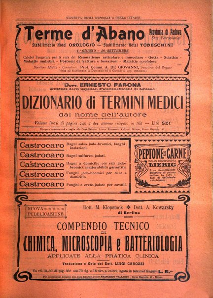 Gazzetta degli ospedali e delle cliniche