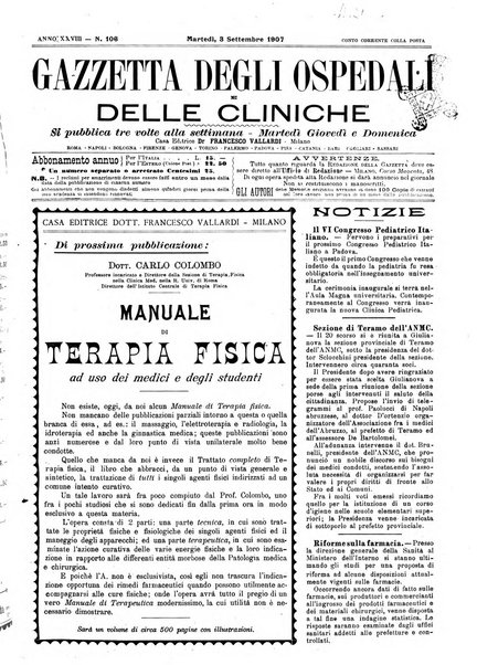 Gazzetta degli ospedali e delle cliniche