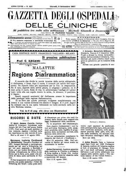 Gazzetta degli ospedali e delle cliniche