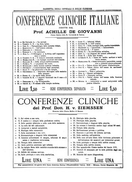 Gazzetta degli ospedali e delle cliniche