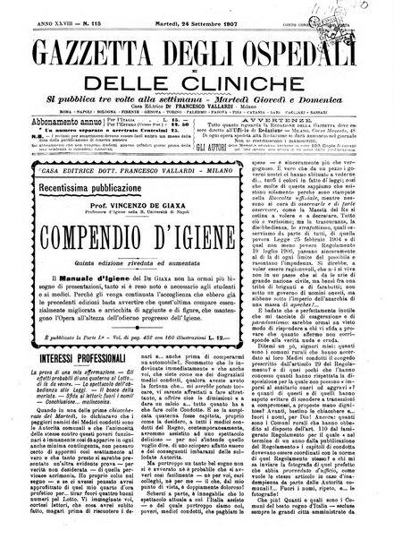 Gazzetta degli ospedali e delle cliniche