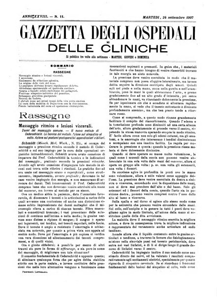 Gazzetta degli ospedali e delle cliniche