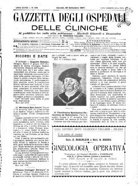 Gazzetta degli ospedali e delle cliniche