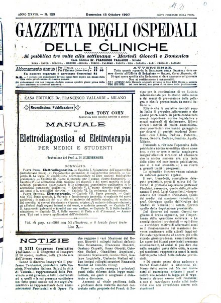 Gazzetta degli ospedali e delle cliniche