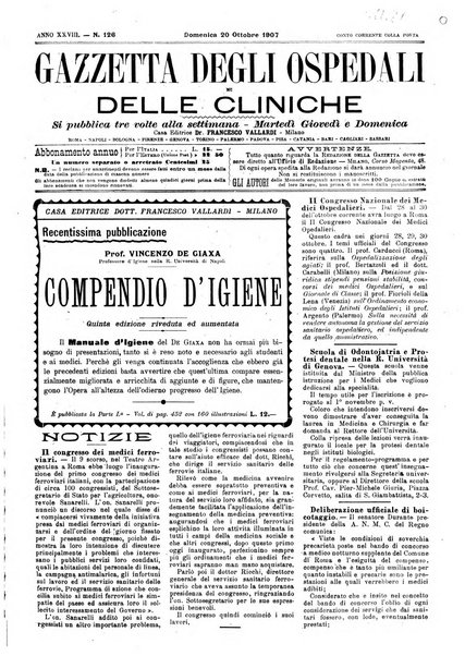 Gazzetta degli ospedali e delle cliniche