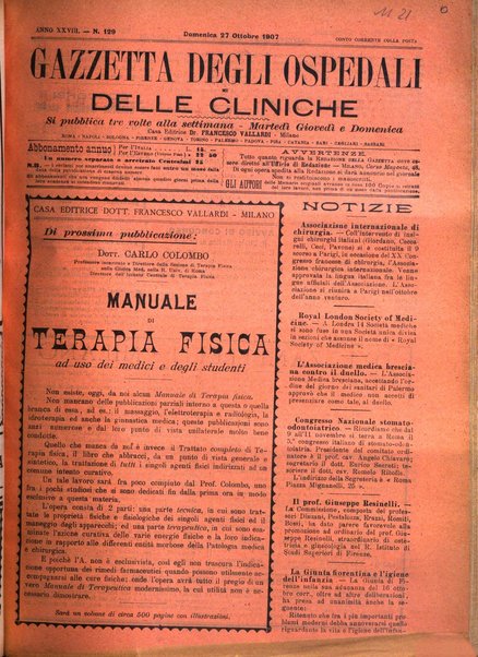 Gazzetta degli ospedali e delle cliniche