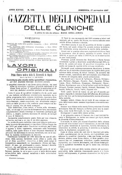 Gazzetta degli ospedali e delle cliniche