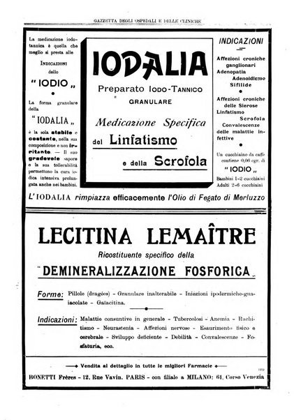 Gazzetta degli ospedali e delle cliniche