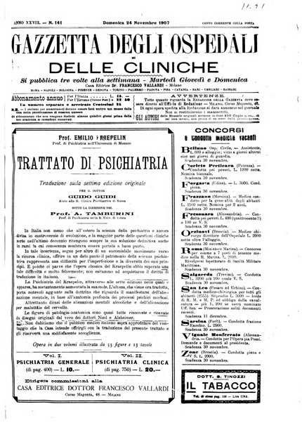 Gazzetta degli ospedali e delle cliniche