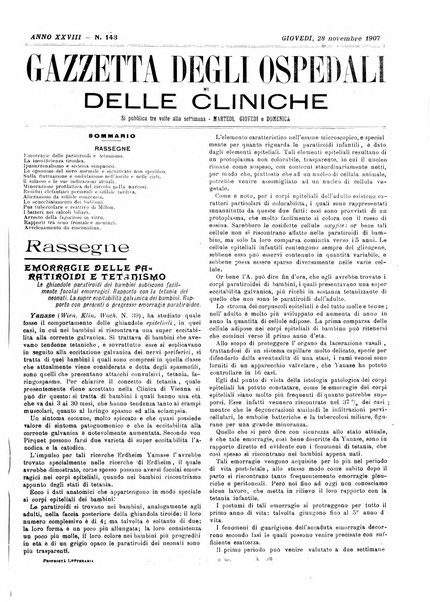 Gazzetta degli ospedali e delle cliniche