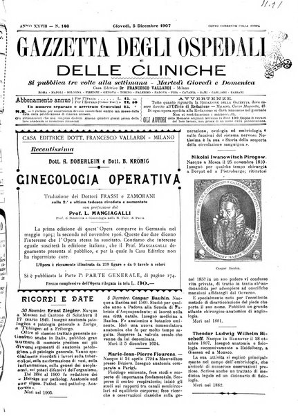 Gazzetta degli ospedali e delle cliniche