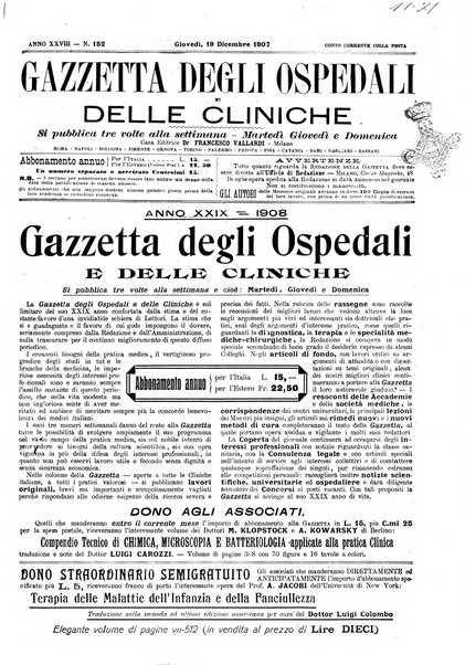 Gazzetta degli ospedali e delle cliniche