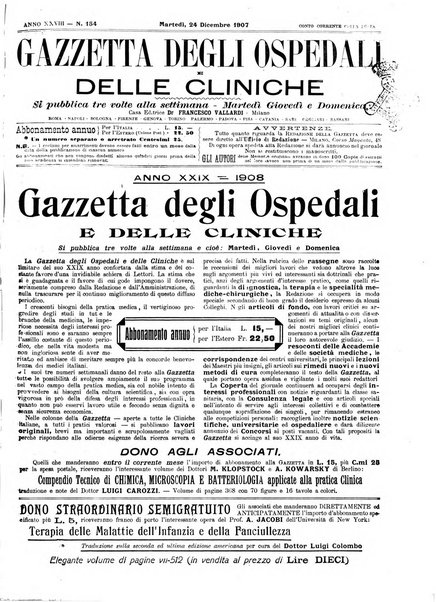 Gazzetta degli ospedali e delle cliniche