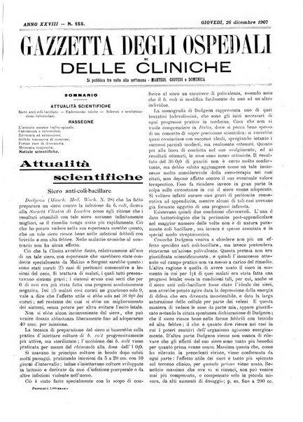 Gazzetta degli ospedali e delle cliniche