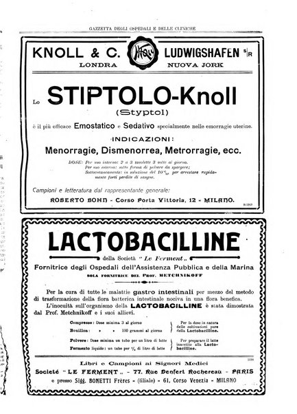 Gazzetta degli ospedali e delle cliniche