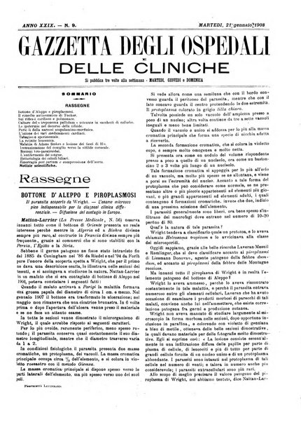 Gazzetta degli ospedali e delle cliniche