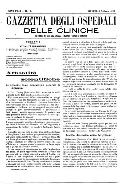 Gazzetta degli ospedali e delle cliniche