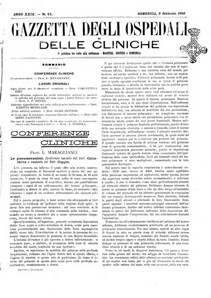 Gazzetta degli ospedali e delle cliniche