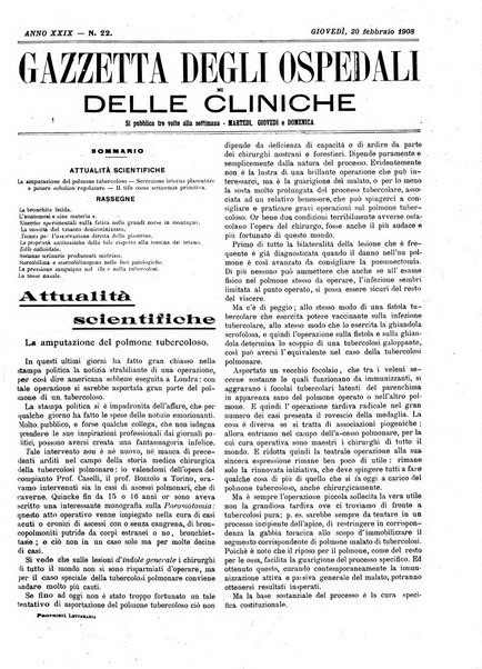 Gazzetta degli ospedali e delle cliniche