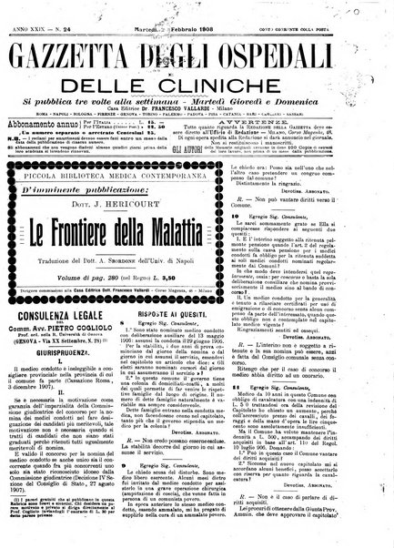 Gazzetta degli ospedali e delle cliniche