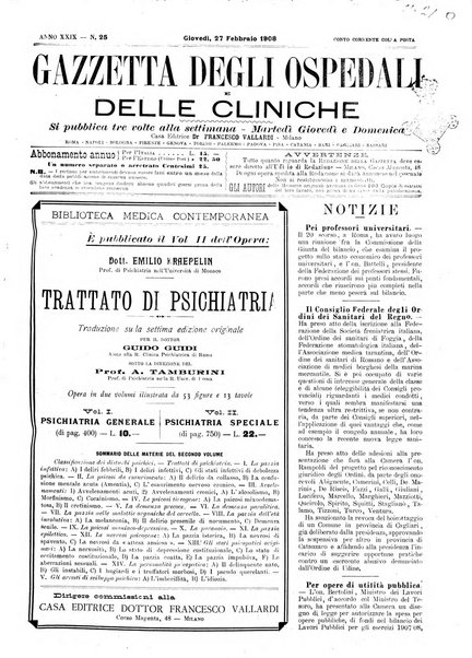 Gazzetta degli ospedali e delle cliniche