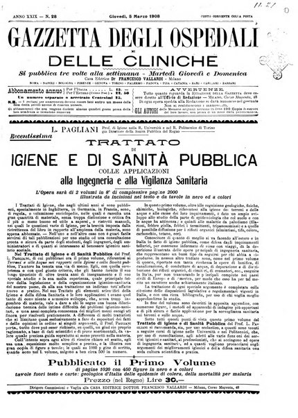 Gazzetta degli ospedali e delle cliniche