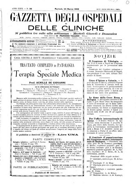 Gazzetta degli ospedali e delle cliniche