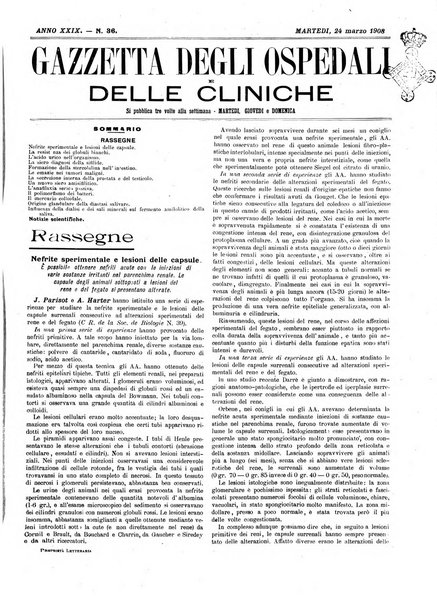 Gazzetta degli ospedali e delle cliniche