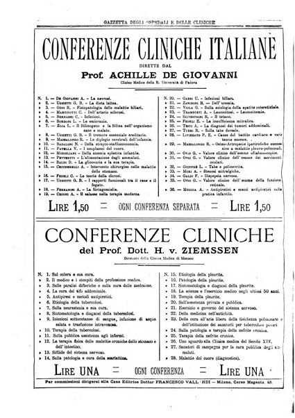 Gazzetta degli ospedali e delle cliniche