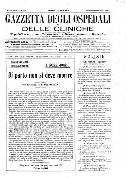 Gazzetta degli ospedali e delle cliniche