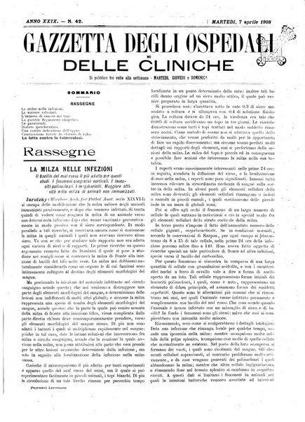 Gazzetta degli ospedali e delle cliniche