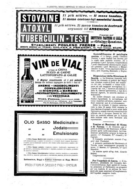 Gazzetta degli ospedali e delle cliniche