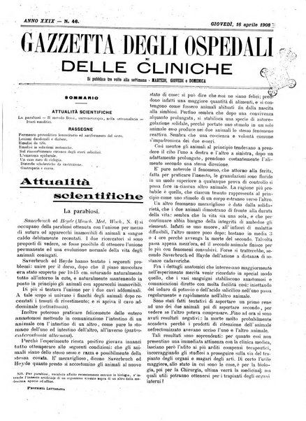 Gazzetta degli ospedali e delle cliniche