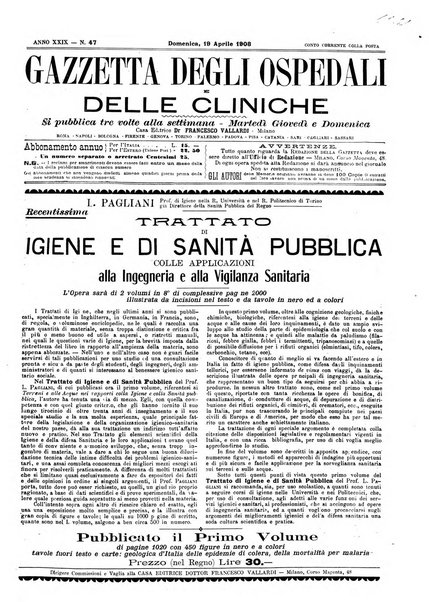 Gazzetta degli ospedali e delle cliniche