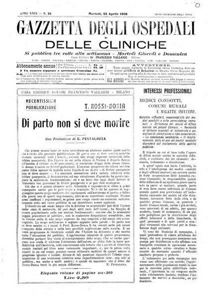 Gazzetta degli ospedali e delle cliniche