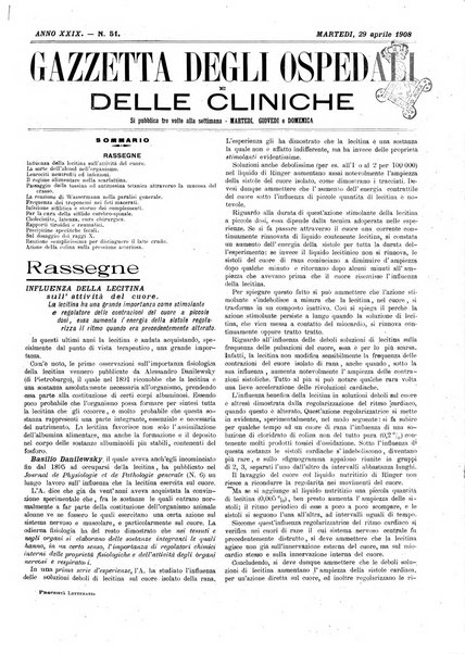 Gazzetta degli ospedali e delle cliniche