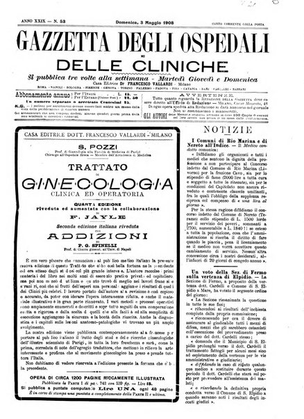 Gazzetta degli ospedali e delle cliniche