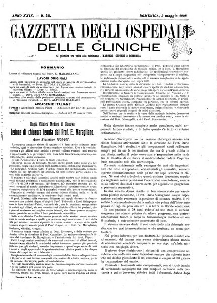 Gazzetta degli ospedali e delle cliniche