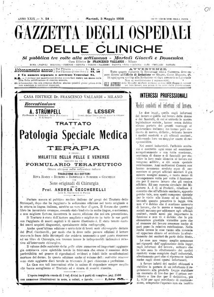 Gazzetta degli ospedali e delle cliniche