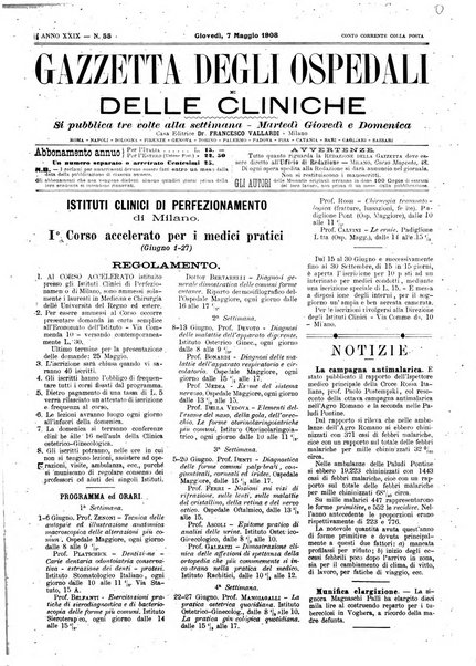 Gazzetta degli ospedali e delle cliniche