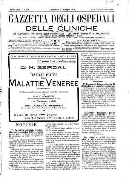 Gazzetta degli ospedali e delle cliniche