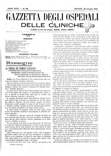 Gazzetta degli ospedali e delle cliniche