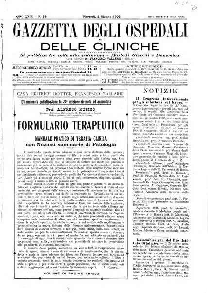 Gazzetta degli ospedali e delle cliniche