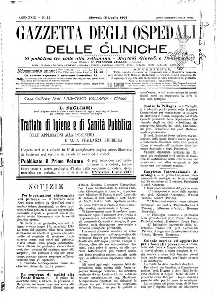 Gazzetta degli ospedali e delle cliniche