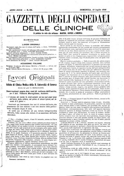 Gazzetta degli ospedali e delle cliniche