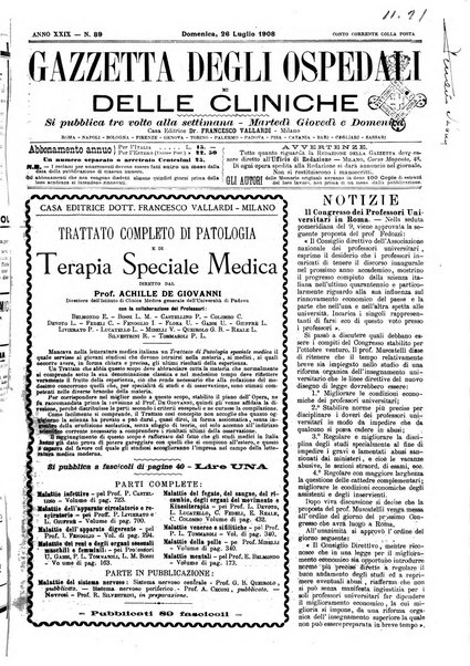 Gazzetta degli ospedali e delle cliniche