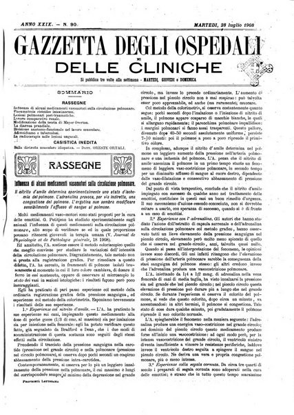 Gazzetta degli ospedali e delle cliniche