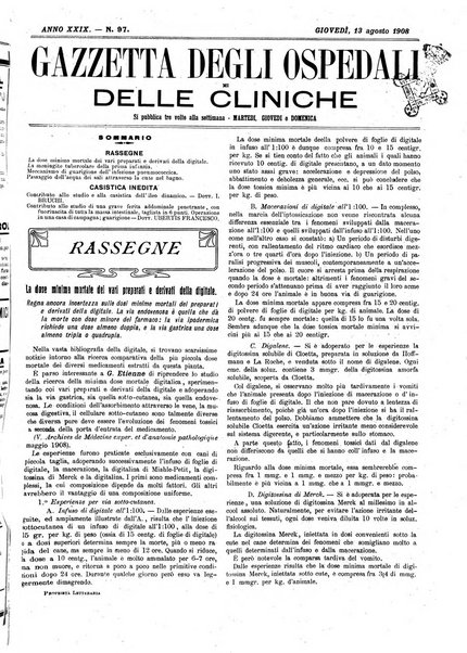 Gazzetta degli ospedali e delle cliniche