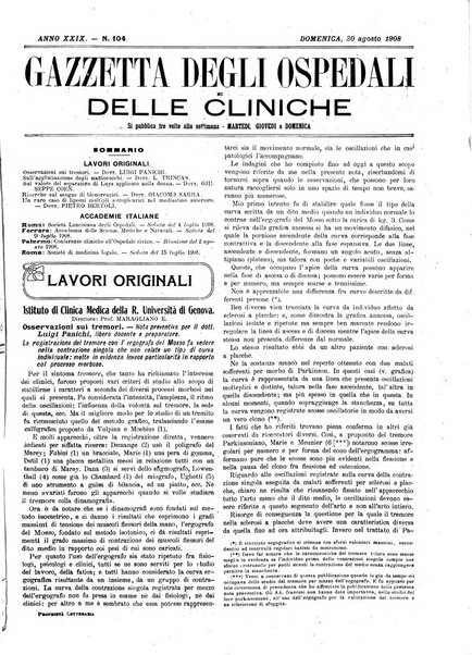 Gazzetta degli ospedali e delle cliniche