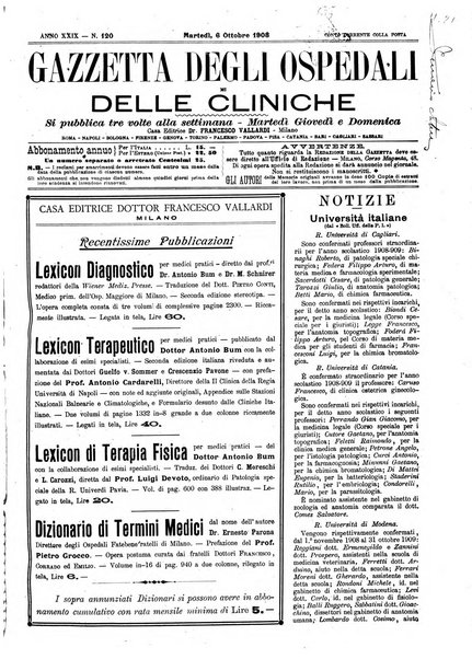 Gazzetta degli ospedali e delle cliniche